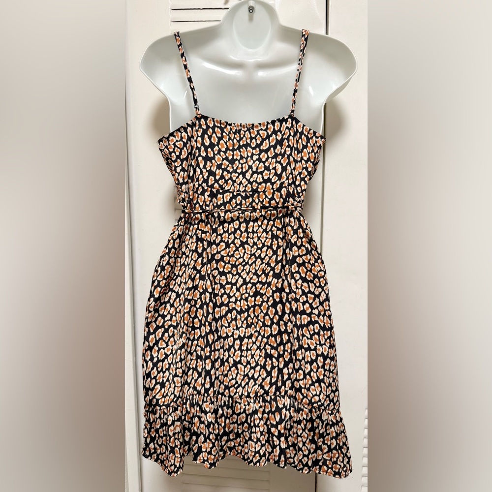 Free People Intimates All My Love Shine Animal Printed Slip Dress Mini Leopard - Picture 8 of 11